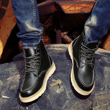 Romeo | Bottes D’Hiver Rétro En Cuir Élégant