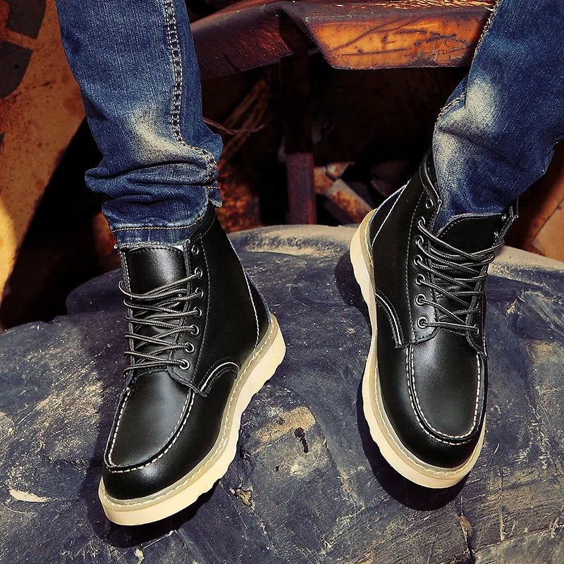 Romeo | Bottes D’Hiver Rétro En Cuir Élégant