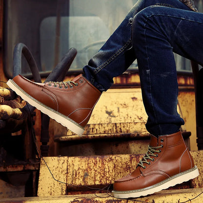Romeo | Bottes D’Hiver Rétro En Cuir Élégant