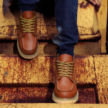 Romeo | Bottes D’Hiver Rétro En Cuir Élégant