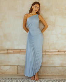 Zarelia | Robe Midi Plissée Asymétrique