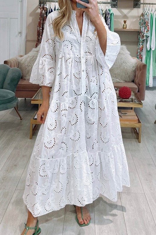 Colette | Robe En Dentelle À Coupe Fluide Pour Une Élégance Estivale