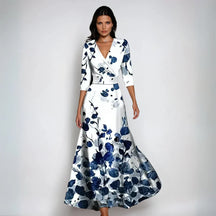 Ivanna | Robe Longue Portefeuille Fleurie