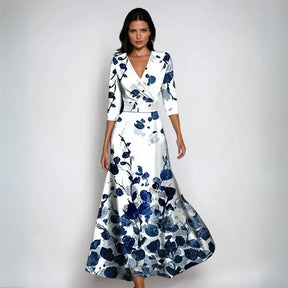 Ivanna | Robe Longue Portefeuille Fleurie