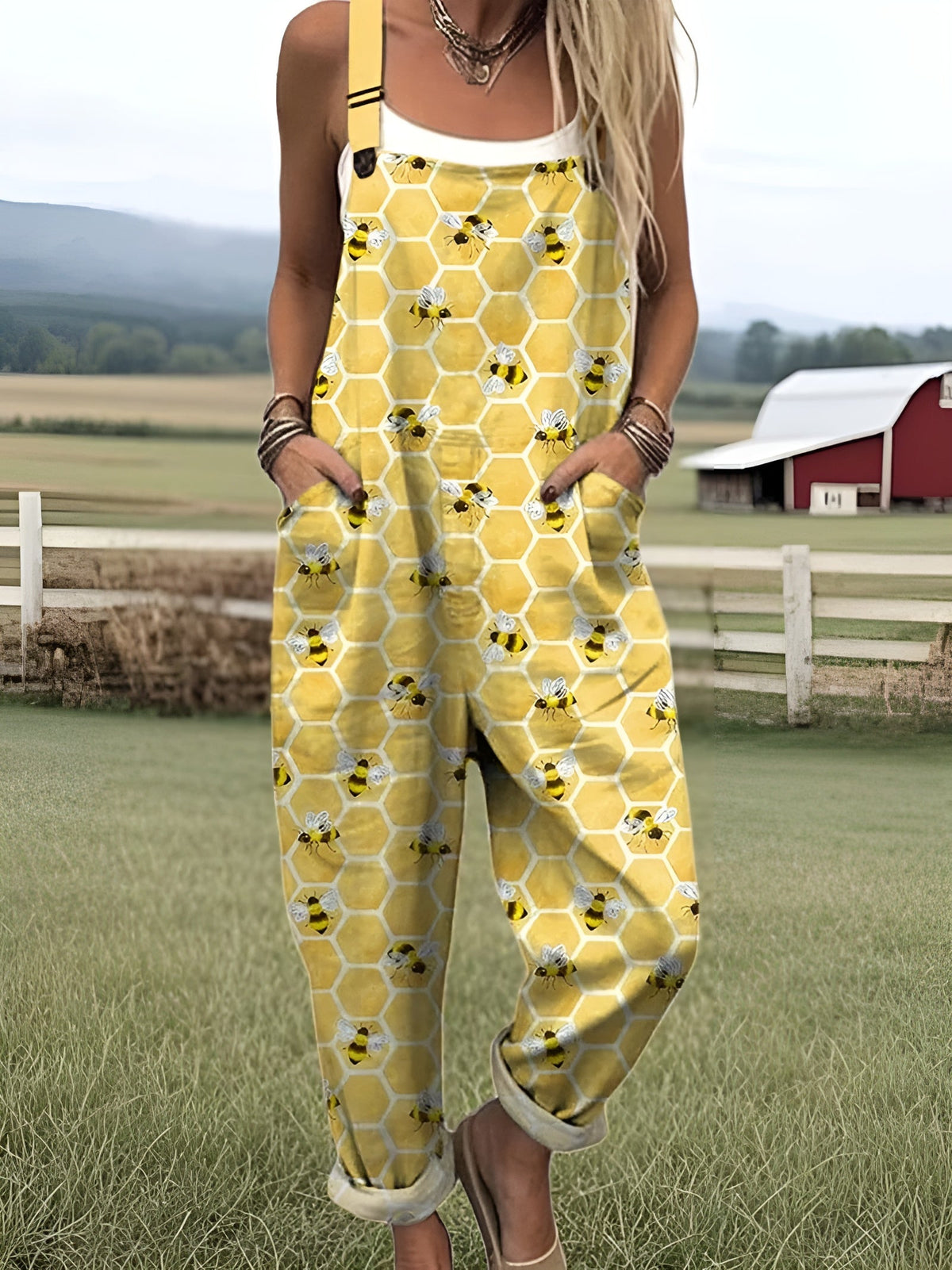 Jessa | Combinaison Ample Femme À Imprimé Floral Vintage Pour Un Confort Estival