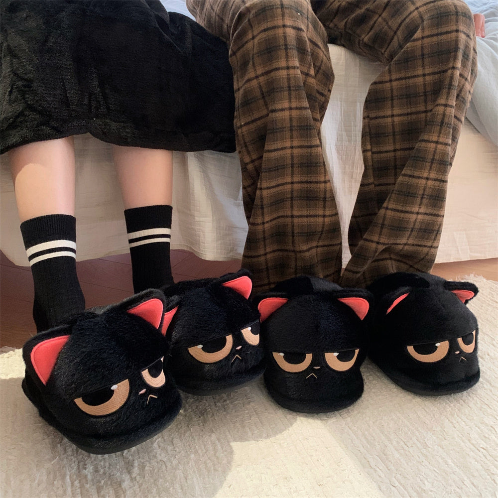 Chaussons Furry Chat Noir Angry - Piedis LTD Chaussons Furry Chat Noir Angry Bottines Piedis LTD Nox / 36-37 Piedis LTD Bottines