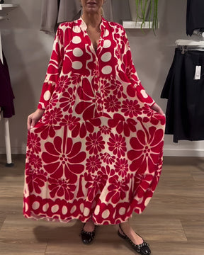 Noémie | Robe Longue Imprimée Élégante Et Confortable