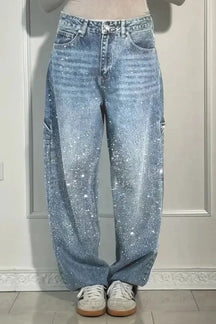 Calypso | Pantalon Taille Haute Jambes Larges Avec Poches