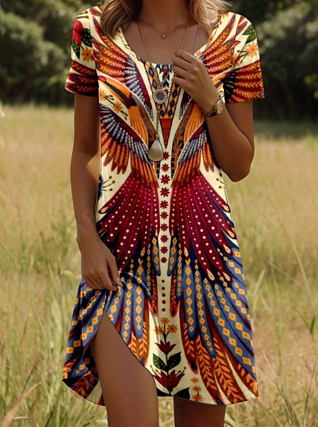 Aada | Robe Légère À Imprimé Bohème Pour L'Été