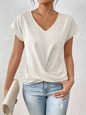 Sophie - T-shirt Décontracté à Col Cœur