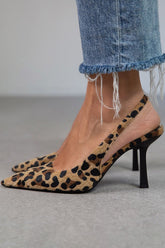 Liorita | Escarpins Kaki À Motif Léopard Et Bout Pointu
