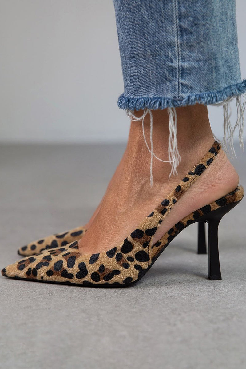 Liorita | Escarpins Kaki À Motif Léopard Et Bout Pointu