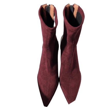 Bottines à Talon Épais avec Bout Pointu - Piedis LTD Bottines à Talon Épais avec Bout Pointu 0 Piedis LTD Abricot / 35 Piedis LTD 0