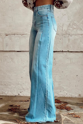 Susy | Pantalon Large En Jean Style Décontracté