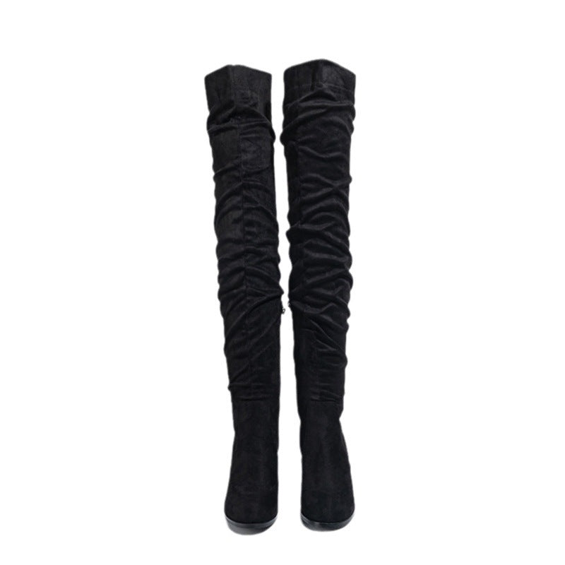 Bottes Hautes Élastiques en Daim pour Femme - Piedis LTD Bottes Hautes Élastiques en Daim pour Femme 0 Piedis LTD Abricot / 35 Piedis LTD 0
