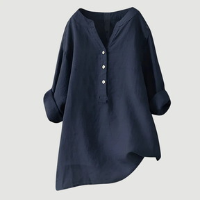 Solara | Chemise En Lin À Boutons Et Manches Retroussables