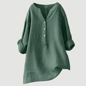 Solara | Chemise En Lin À Boutons Et Manches Retroussables