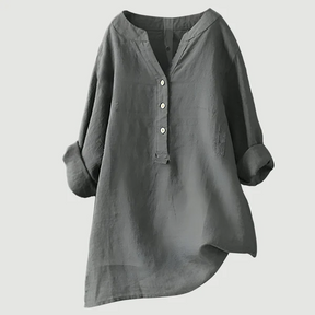Solara | Chemise En Lin À Boutons Et Manches Retroussables