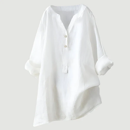 Solara | Chemise En Lin À Boutons Et Manches Retroussables