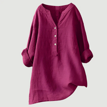 Solara | Chemise En Lin À Boutons Et Manches Retroussables