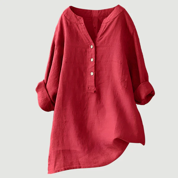 Solara | Chemise En Lin À Boutons Et Manches Retroussables