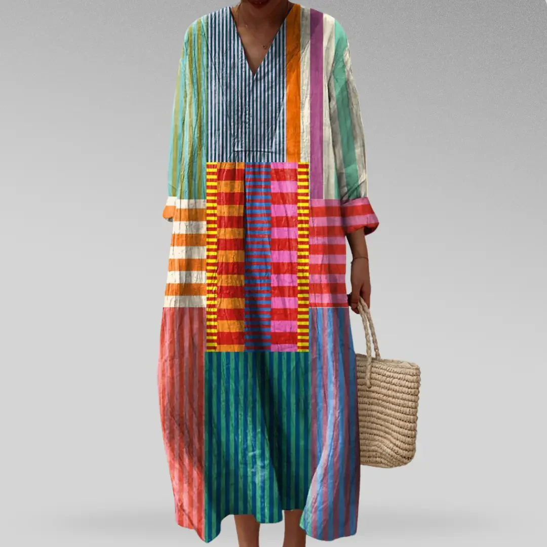 Jeanine | Robe Fluide À Motifs Géométriques