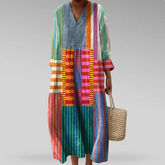 Jeanine | Robe Fluide À Motifs Géométriques