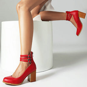 Criselda | Sandales Minimalistes À Talon Bloc Et Bride Cheville