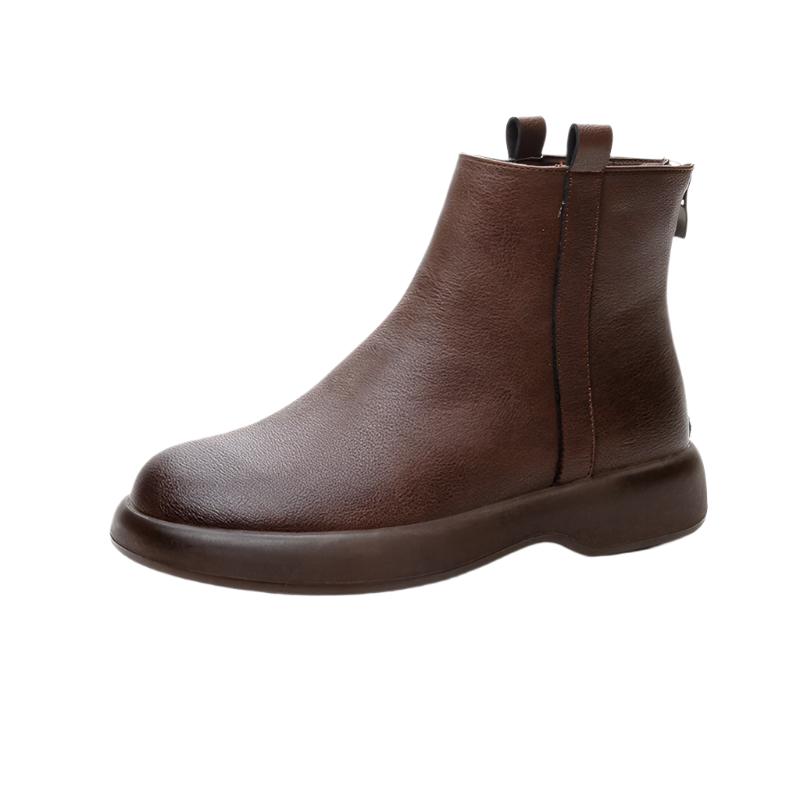 Luciana: Bottines en Cuir Véritable - Piedis LTD Luciana: Bottines en Cuir Véritable 0 Piedis LTD Marron avec Velours / 35 Piedis LTD 0