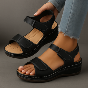 Veera | Sandales Orthopédiques À Talon Compensé Confortables