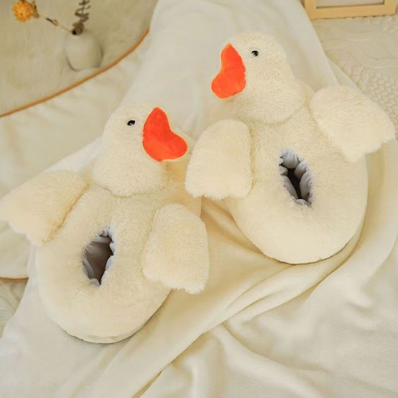 Chaussons Peluche Canard Femme Semelle Épaissie - Piedis LTD Chaussons Peluche Canard Femme Semelle Épaissie Bottines Piedis LTD Blanc / Taille Unique 36 à 44 Piedis LTD Bottines