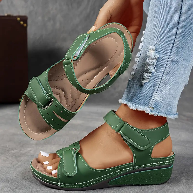 Veera | Sandales Orthopédiques À Talon Compensé Confortables