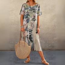Céleste | Robe Longue Fleurie Et Fluide Pour Un Style Élégant Au Quotidien