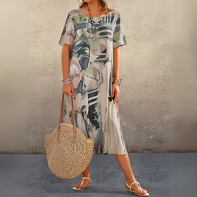 Céleste | Robe Longue Fleurie Et Fluide Pour Un Style Élégant Au Quotidien
