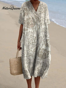 Melinda | Robe Vintage En Coton À Imprimé Floral