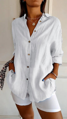 Yara | Blouse Classique À Plis Et Coupe Structurée