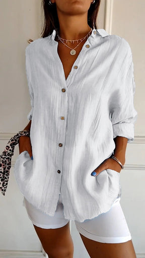 Yara | Blouse Classique À Plis Et Coupe Structurée