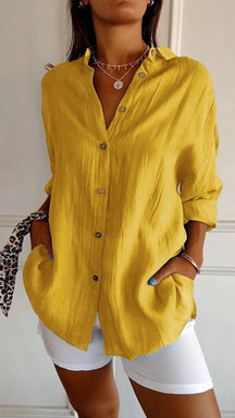 Yara | Blouse Classique À Plis Et Coupe Structurée