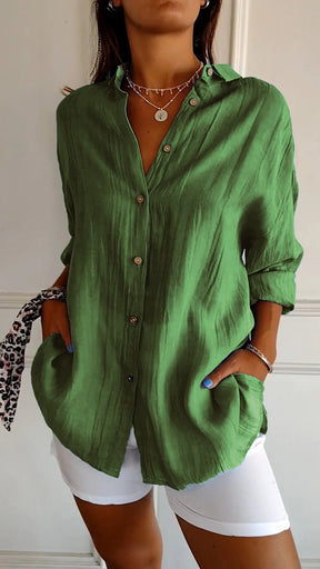 Yara | Blouse Classique À Plis Et Coupe Structurée