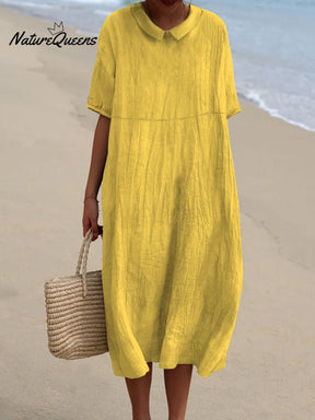 Fiora | Robe En Lin Légère Et Réversible Avec Poches