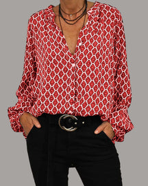 Joseline | Blouse Fluide À Motif Géométrique