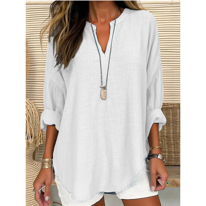 Bernadette | Blouse Ample À Col V Et Coupe Élégante