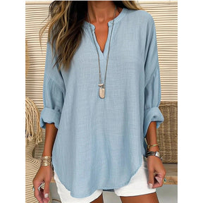 Bernadette | Blouse Ample À Col V Et Coupe Élégante