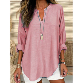 Bernadette | Blouse Ample À Col V Et Coupe Élégante