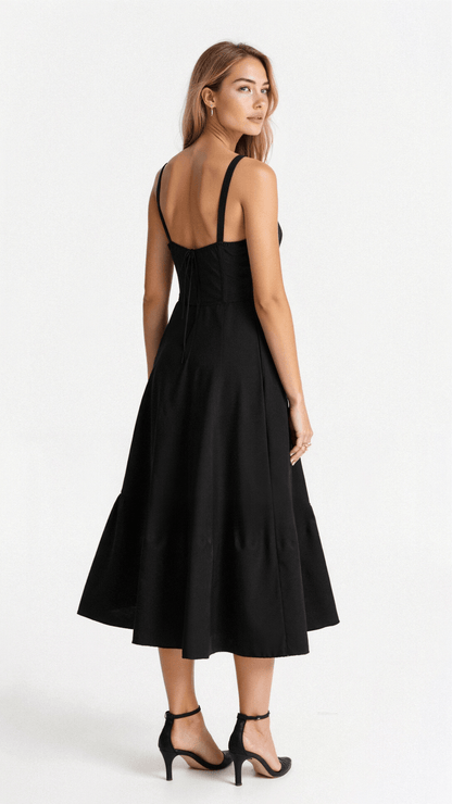 Celina | Robe Cintrée Élégante En Tissu Fluide