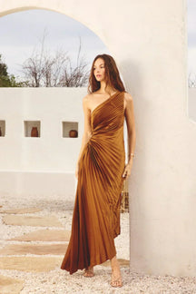 Zarelia | Robe Midi Plissée Asymétrique
