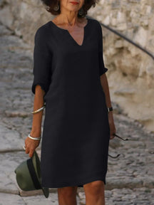 Ava | Robe À Col En V Avec Coupe Flatteuse Et Effet Gainant
