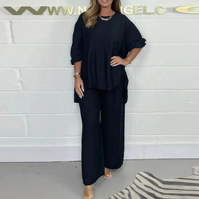 Colene | Ensemble Élégant À Manches Longues Et Pantalon Large Pour Toutes Occasions