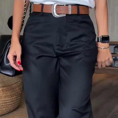 Mathilda | Pantalon Chic À Rayures Taille Haute