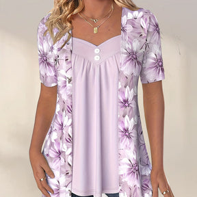 Verna | Blouse Fleurie Moderne À Coupe Décontractée